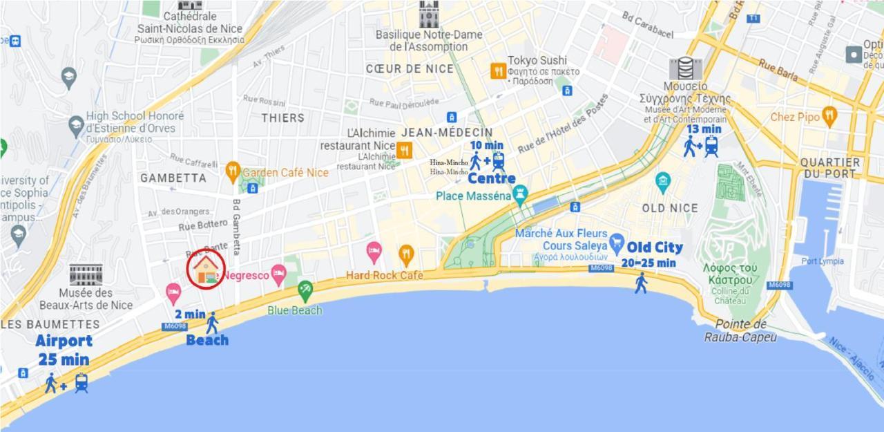 ניס Our Home, Cozy Apartment Two Minutes From The Sea - Clima מראה חיצוני תמונה